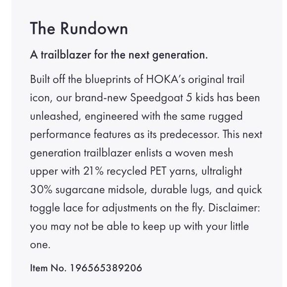 Hoka Speedgoat 5 Trail Hiking Running Shoes 7Y Bellwether Blue / Cyclamen - Picture 7 of 8